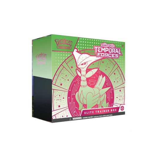 Preorder Pokémon: Scarlet & Violet Temporal Forces Elite Trainer Box Iron Leaves
